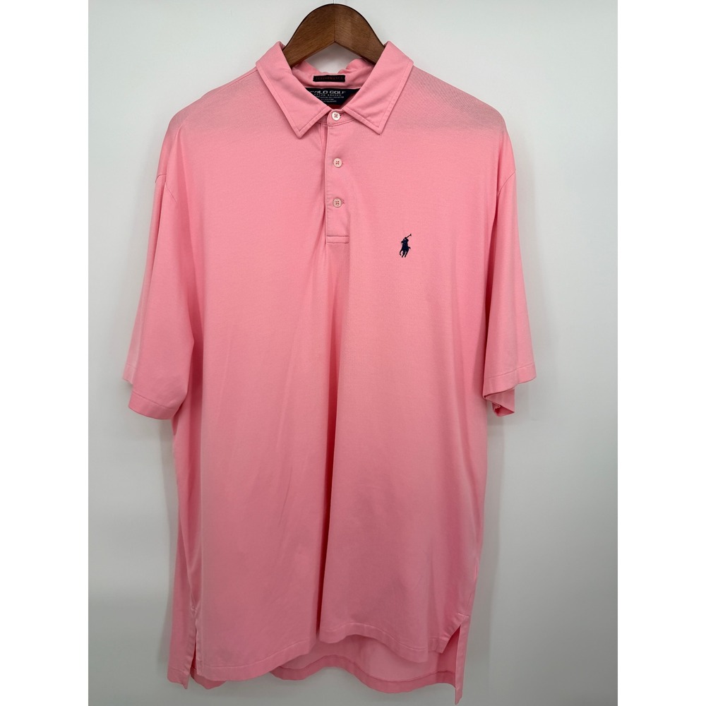 Polo Golf Ralph Lauren Polo Shirt Mens XL Pink Performance Pima Cotton